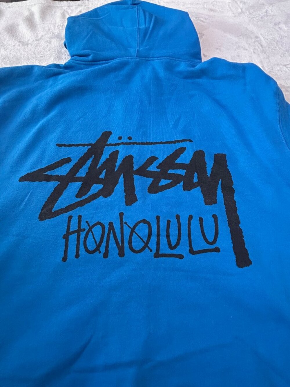 Stussy Honolulu Chapter Full-Zip Electric Blue Cut Tag Hoodie